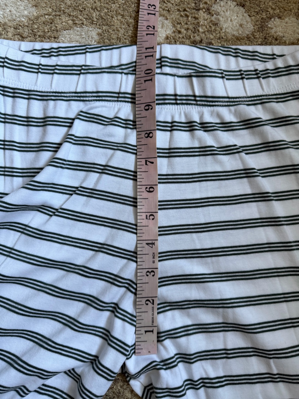 Lake Pima Cotton Pajama Pants Dark Green Stripe Small - Picture 4 of 5
